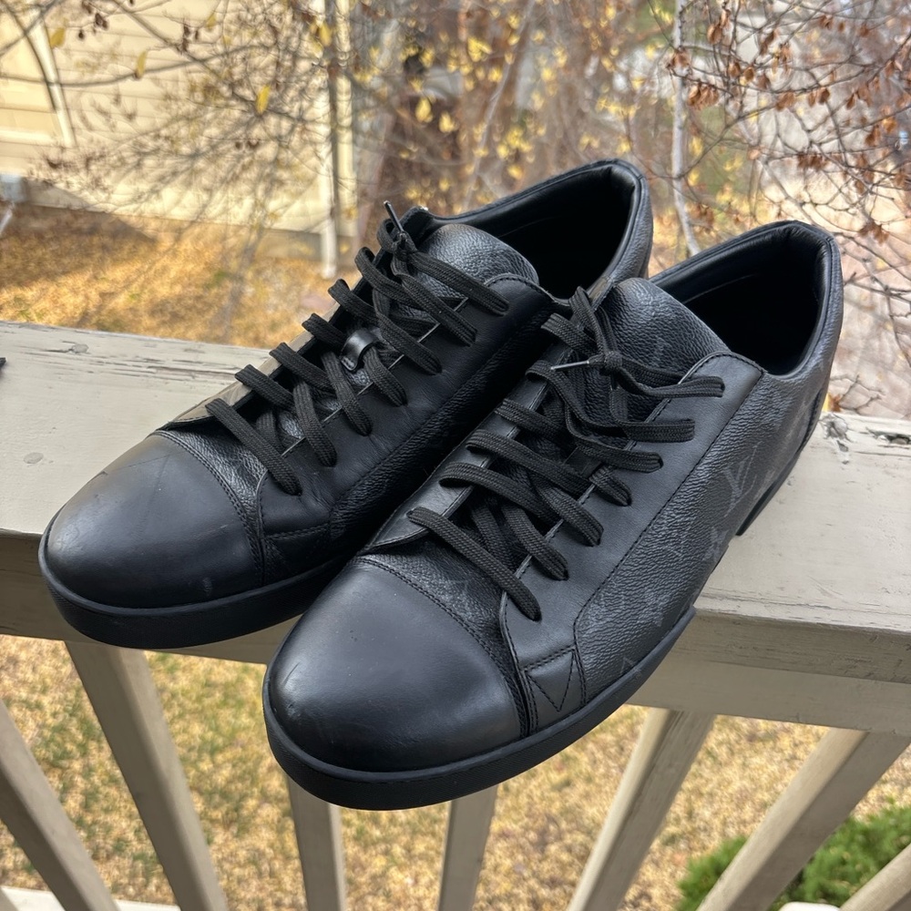 Louis Vuitton Black Leather Sneakers